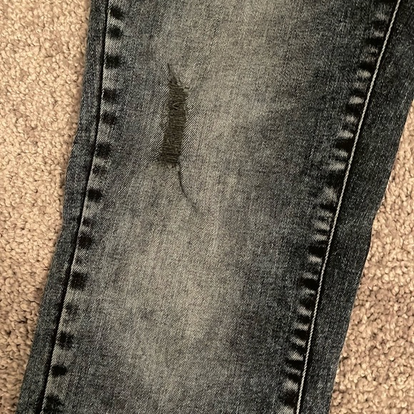 Mavi Ada Mid Rise Distressed Dark Blue Wash  Boyfriend Jeans 24X27 - Picture 4 of 13